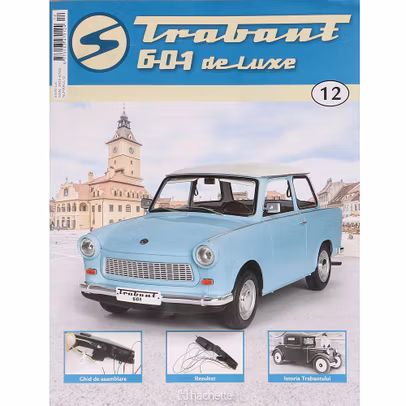 Trabant 601 Deluxe Nr 12 torpedou si detalii bord kit construibil 1:8 Hachette