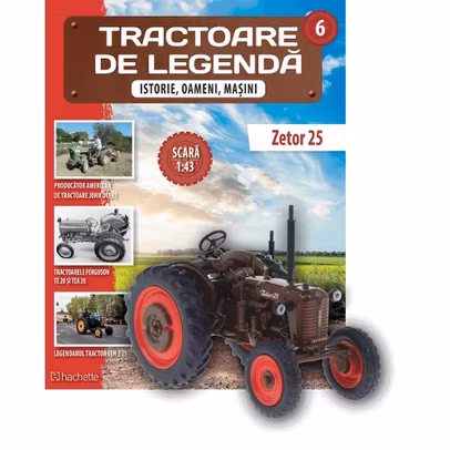 Tractoare de legendă Nr.6 Zetor 25 – revistă și machetă tractor 1:43 Hachette România