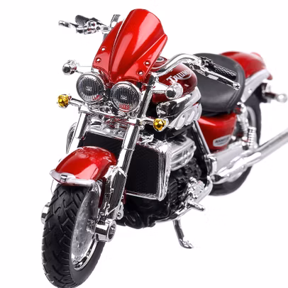 Triumph Rocket III 2005, macheta motocicleta, scara 1:18, visiniu, Bburago