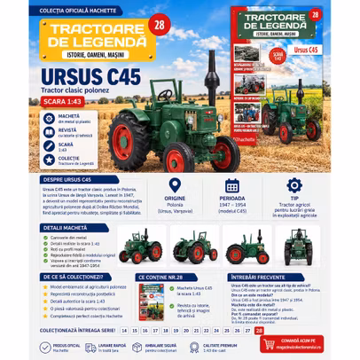 Dutra DR-50 Ungaria macheta dumper 1:43 Hachette Tractoare de legenda Nr.27