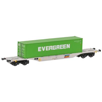 Vagon Marfa Sgns CFR Marfa cu Container EVERGREEN 40ft - H0, AF30052 Amintiri Feroviare