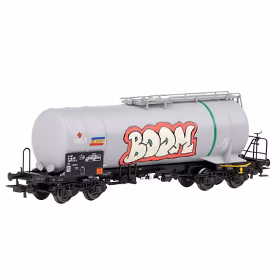 Vagon cisterna CFR Marfa Zas cu graffiti handmade Epoca VI H0 1:87 AF22005 Amintiri Feroviare