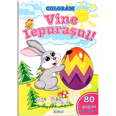 Vine Iepurasul Carte de colorat