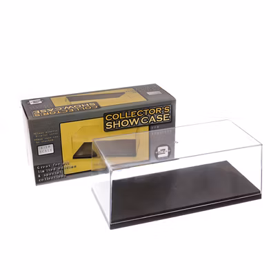 Vitrina expunere machete cu postament negru scara 1:18