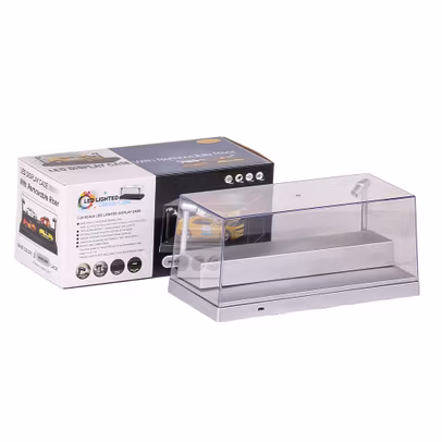 Vitrina expunere machete 1:24 cu 2 leduri argintie