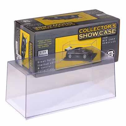 Vitrina expunere machete scara 1:18 cu baza alba