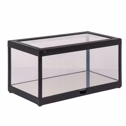 Vitrina neagra LED pentru expunere machete 1:18