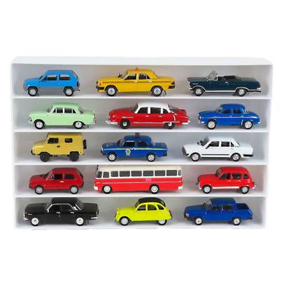 Raft expunere alb pentru machete auto 1:43 si 1:64