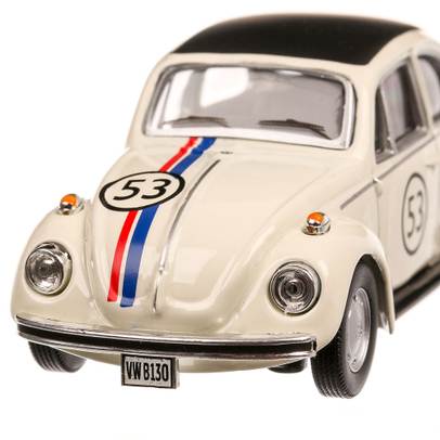 Volkswagen Beetle #53 Herbie 1963, macheta auto scara 1:43, alb, Cararama