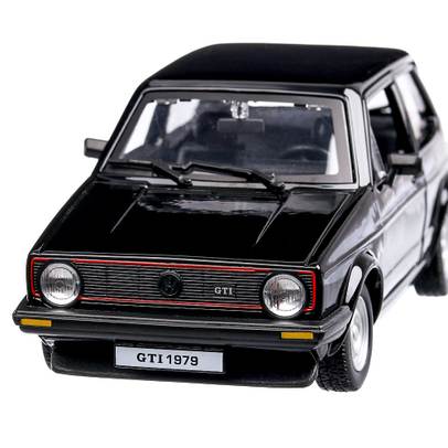 Volkswagen Golf Mk1 GTI 1979, macheta auto scara 1:24, negru, Bburago