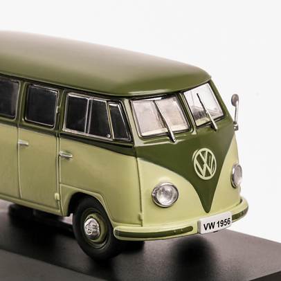 Volkswagen microbus T1 1956, macheta auto, scara 1:43, verde, Atlas