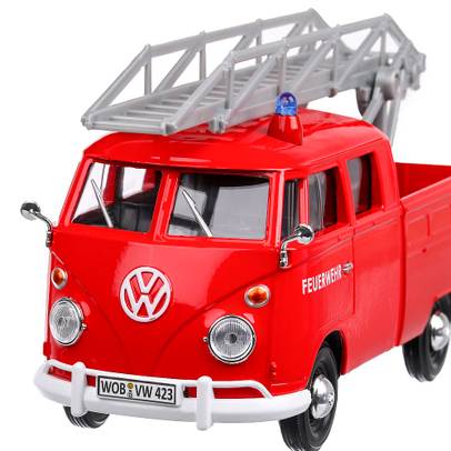 Volkswagen T1 Pick up Pompieri 1950, macheta auto, scara 1:24, rosu, Motor Max