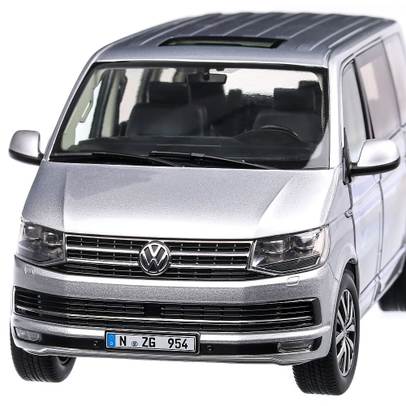 Volkswagen T6 Multivan 2018, macheta auto, scara 1:18, argintiu, NZG