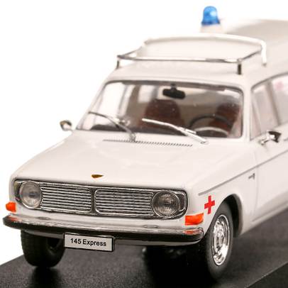 Volvo 145 Express Ambulance 1969, macheta auto scara 1:43, alb, Atlas