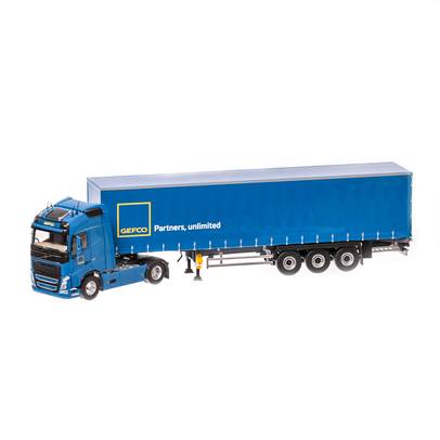 Volvo FH4 Tautliner 2012, macheta camion cu semiremorca cu prelata scara 1:43, albastru, Eligor