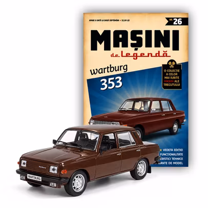 Wartburg 353 maro macheta auto 1:43 Masini de Legenda Relansare Nr 26 DeAgostini