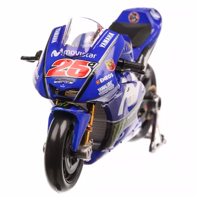 Yamaha YZR-M1 MOVISTAR YAMAHA #25 MAVERICK VINALES MOTO GP 2018, macheta motocicleta, scara 1:18, albastru, Maisto
