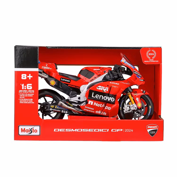 Macheta Ducati Desmosedici GP24 N1 Bagnaia MotoGP 2024 1:6 Maisto