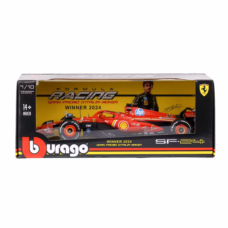 Macheta Ferrari F1 SF-24 Leclerc Monza GP 2024 1:18 – Bburago