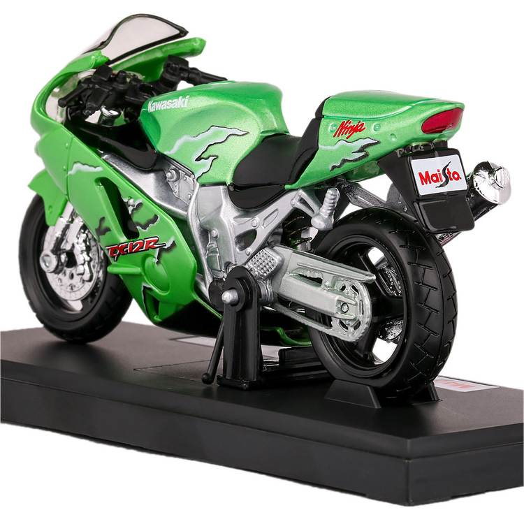 Macheta motocicleta Kawasaki Ninja ZX-12R 2001 scara 1:18 verde