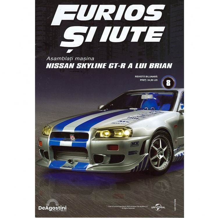 Nissan Skyline GT-R R34 Nr.8 – Macheta 1:8 DeAgostini – Fast & Furious