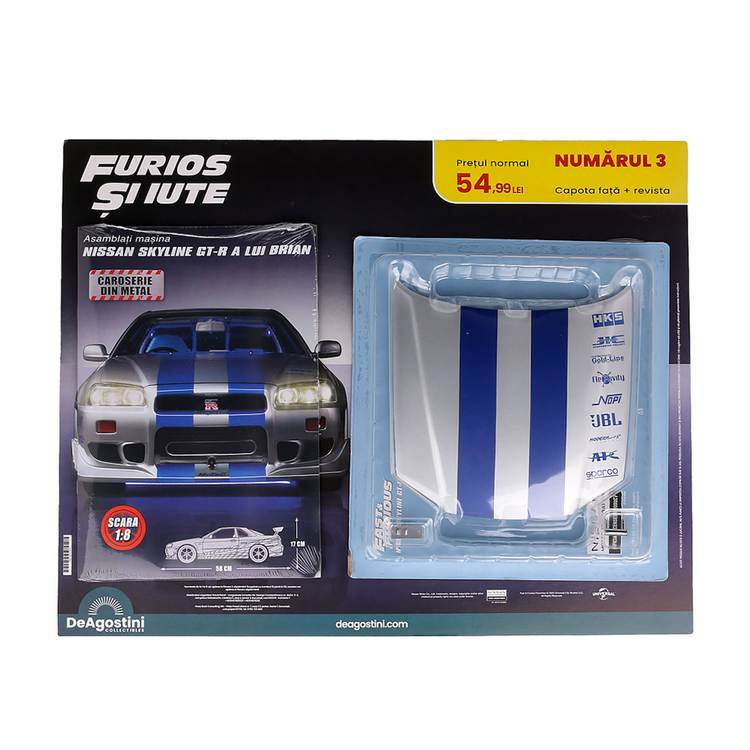 Macheta Nissan Skyline GT-R (R34) – Nr.3 – Kit Construibil 1:8