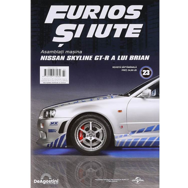 Macheta Nissan Skyline GT-R R34 Nr.23 1:8 DeAgostini Fast Furious