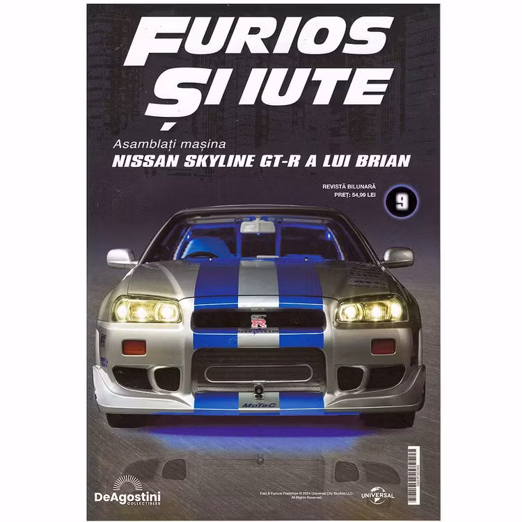 Nissan Skyline GT-R R34 Nr.9 – Macheta 1:8 DeAgostini – Fast & Furious