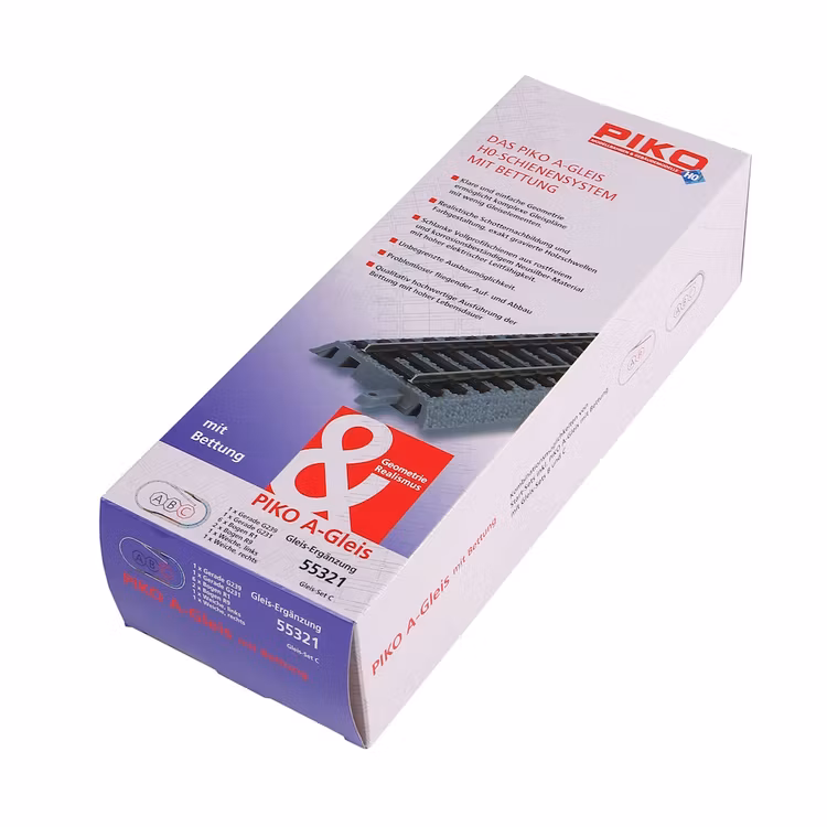 Set Sina PIKO HO 55321 – Extensie C cu Statie si Macazuri