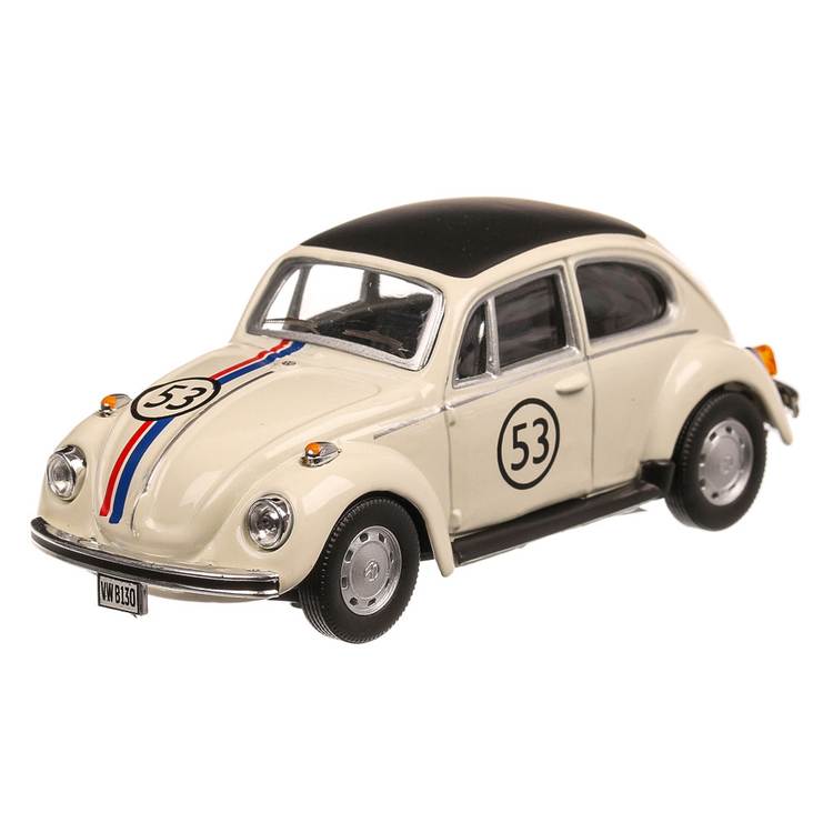 Volkswagen Beetle #53 Herbie 1963, macheta auto scara 1:43, alb