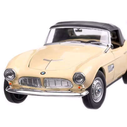 Macheta BMW 507 Roadster 1956 Crem cu Plafon Negru 1:24 Welly - vedere din fata