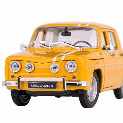 Macheta Renault R8 Gordini 1965 Galben 1:24 Welly - vedere din fata