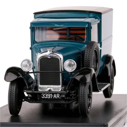 Macheta Citroen C4 Furgon 1930 Verde cu Negru - Scara 1:24 - Magazine Models