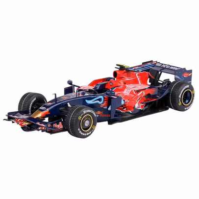 Macheta Toro Rosso F1 STR3 No.15 Sebastian Vettel - Winner Monza GP 2008 - Scara 1:24  Dark Blue & Red  Magazine Models