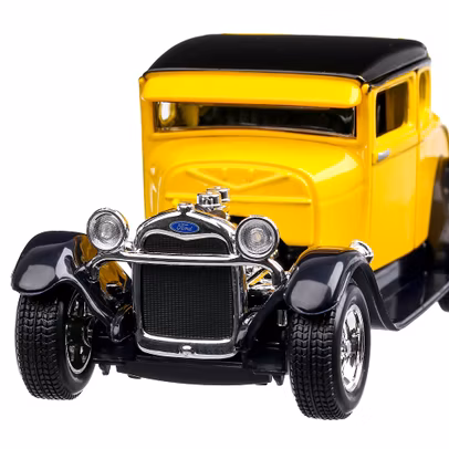 Ford Model A Hot Rod 1929, macheta auto scara 1:24, galben cu negru, Maisto
