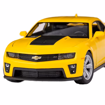 Macheta Chevrolet Camaro ZL1 2017 Galben 1:24 Welly - vedere din fata