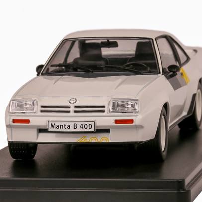 Macheta auto Opel Manta B 400 Rallye 1981 alb 1-24