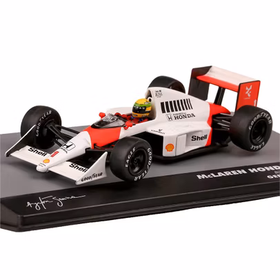 Macheta McLaren MP4/5 No.1 Ayrton Senna German GP 1989 scara 1:43 Magazine Models -
vedere 3/4 stanga fata