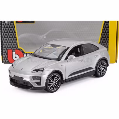 Macheta Porsche Macan Turbo Electric 2024 Silver 1:24 Bburago