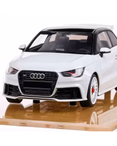 Audi A1 Quattro 2012, macheta auto, scara 1:18, alb cu negru, DNA Collectibles
