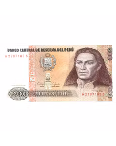 Bani de pe mapamond nr.52 - 1 CENT TARILE DE JOS - 500 DE INTIS PERU