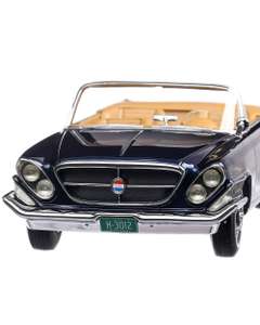 Chrysler 300H convertible 1962, macheta auto, scara 1:18, albastru inchis metalizat, BoS-Models