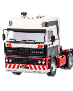 DAF 3600 Space Cab Eddie Stobart LTD 1986, macheta cap tractor, scara 1:18, alb cu negru si rosu, Road Kings