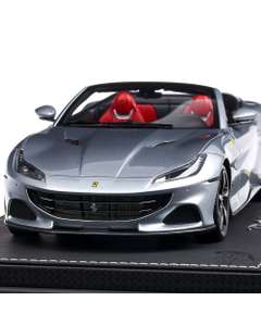 Ferrari Portofino M 2020, macheta auto, scara 1:18, argintiu metalizat, BBR Models