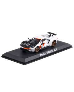 Ford GT #98 2021, macheta auto, scara 1:43, alb cu negru si rosu, GreenLight