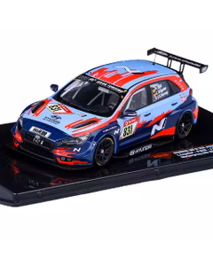 Macheta auto Hyundai i30 N TCR Nr. 831 24h Nurburgring 2021, scara 1:43, albastru cu rosu Ixo