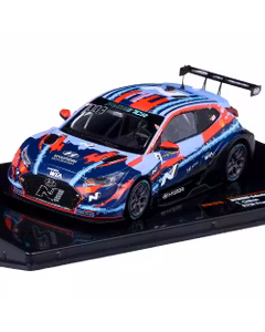 Macheta auto Hyundai Veloster N ETCR #3 Chilton 2021, scara 1:43, albastru cu rosu, Ixo