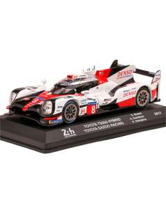 Macheta auto Toyota TS050 Hybrid 2.4L Turbo V6 No.8 24h Le Mans 2017 alb cu rosu 1:43 - Resigilat