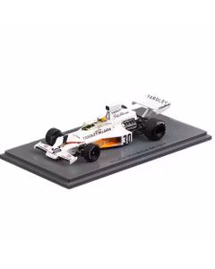 McLaren M23 #30 Jody Scheckter British GP 1973, macheta auto, scara 1:43, alb, Spark