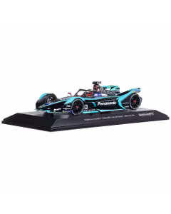 Panasonic Jaguar Racing M. Evans Formula E Season 5 2018, macheta auto, scara 1:18, negru cu bleu, Minichamps